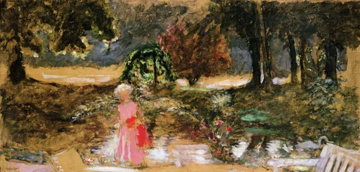 Mor og barn i en park